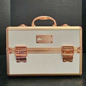 Bella Lash Beauty Box Ivory Rose Gold With Lock And Keys New Condition